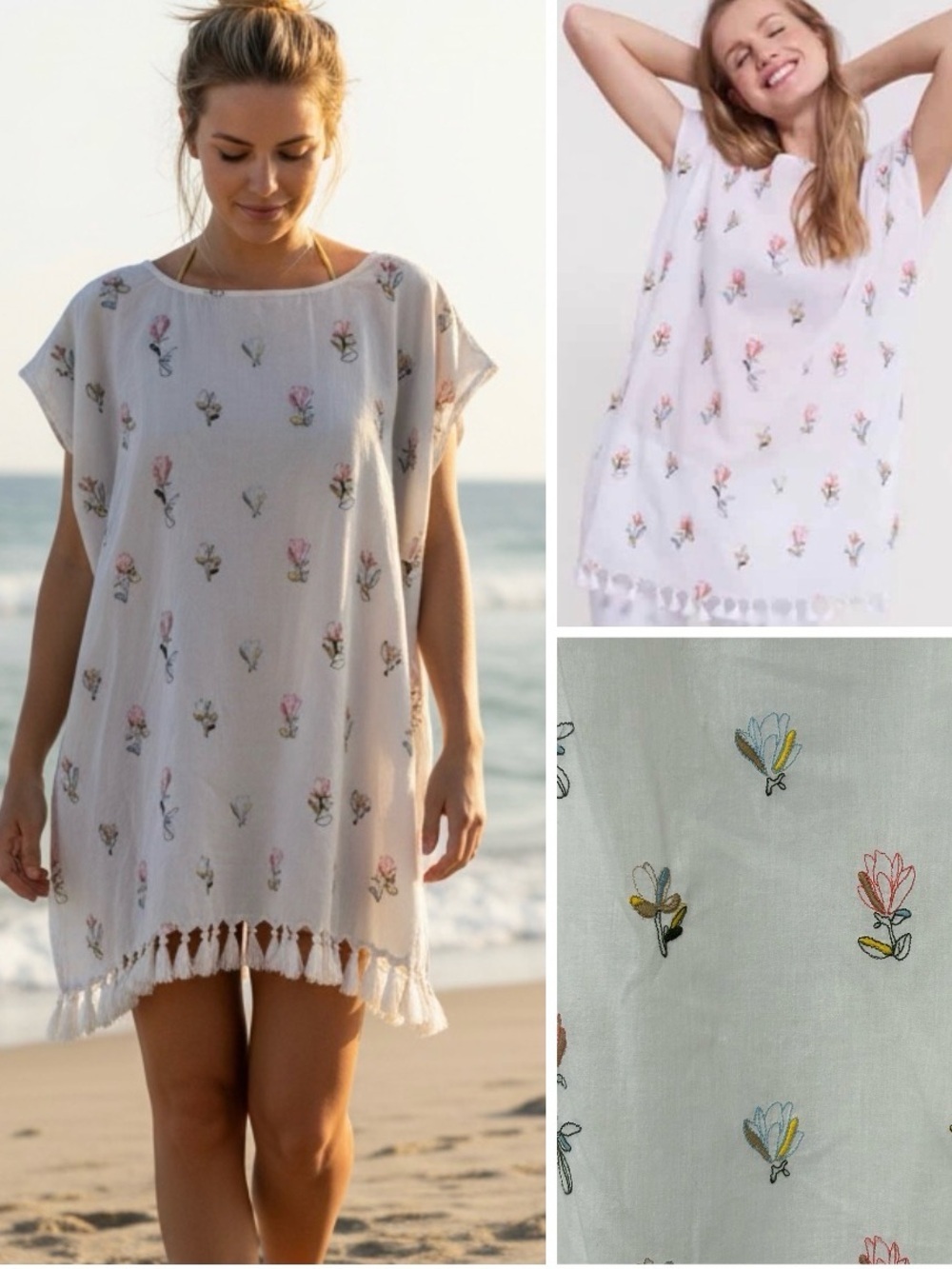 Roller Rabbit embroidered tunic coverup